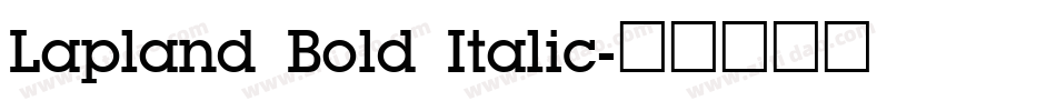 Lapland Bold Italic字体转换